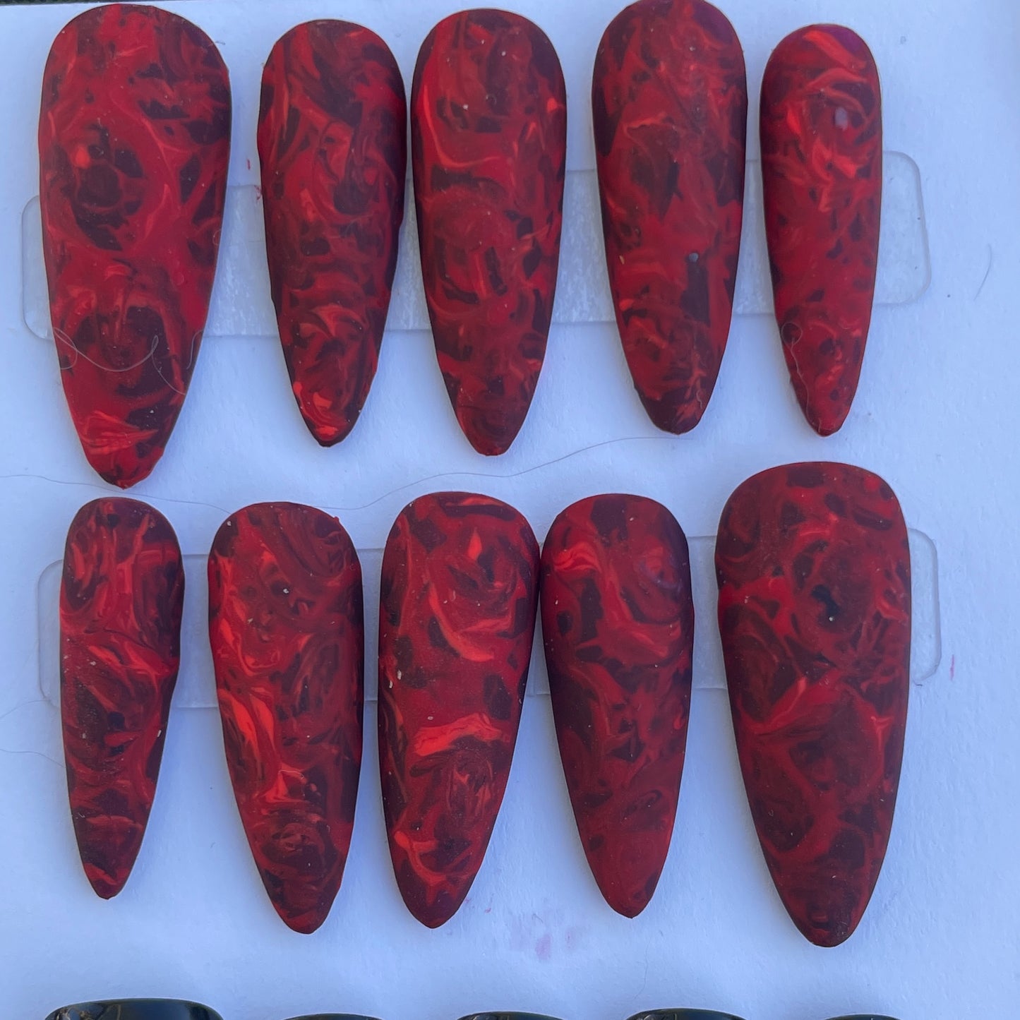 Matte red roses