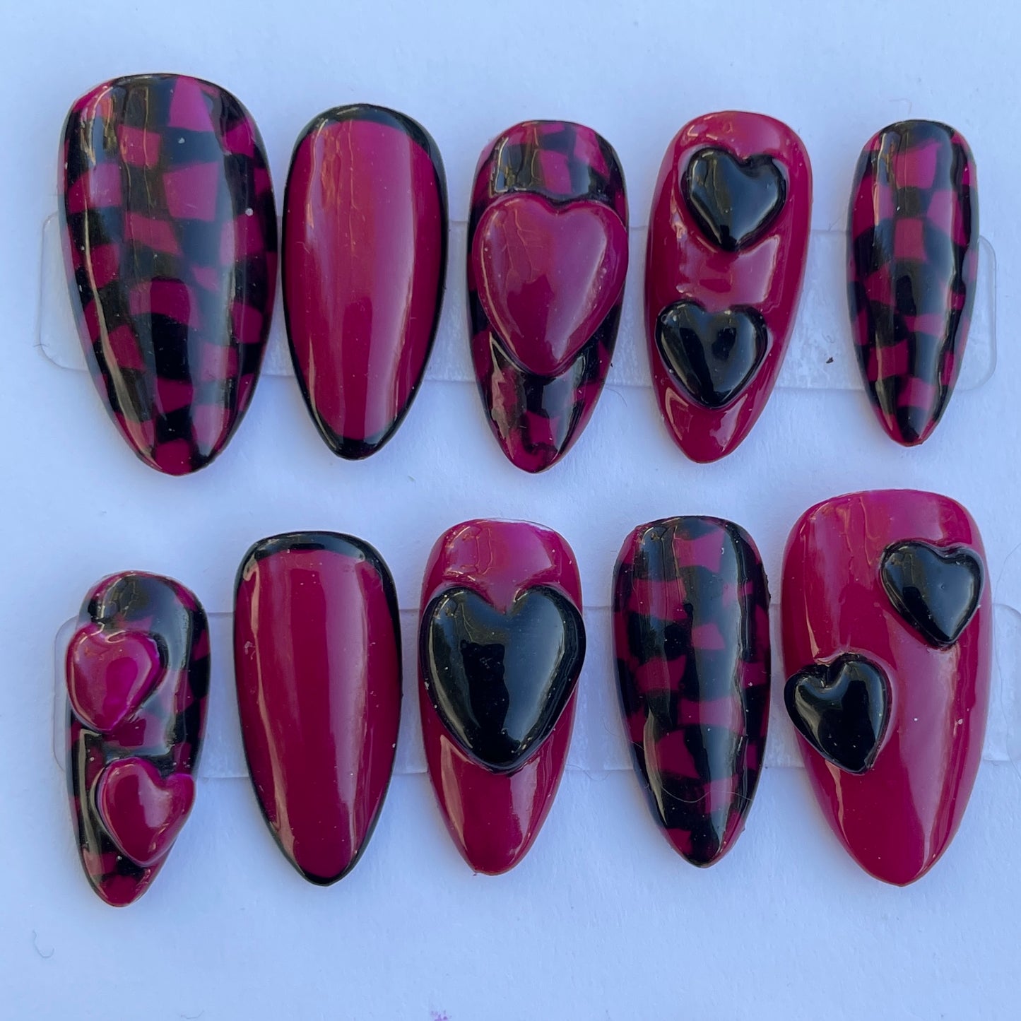Checkerboard hearts