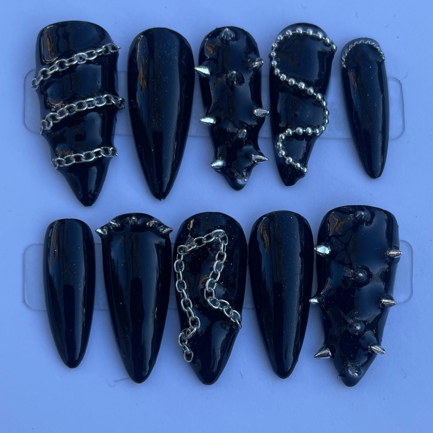Black and silver