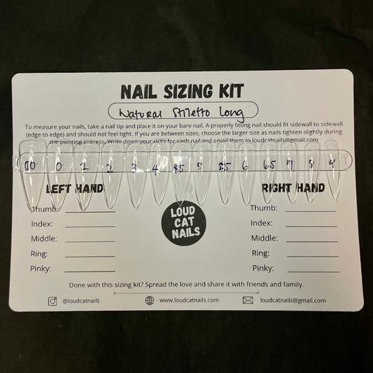 Stiletto long sizing kit