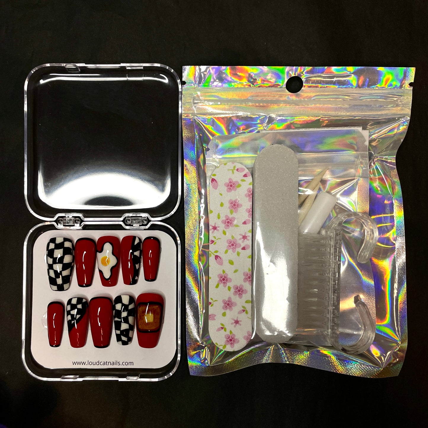 Checkerboard breakfast set